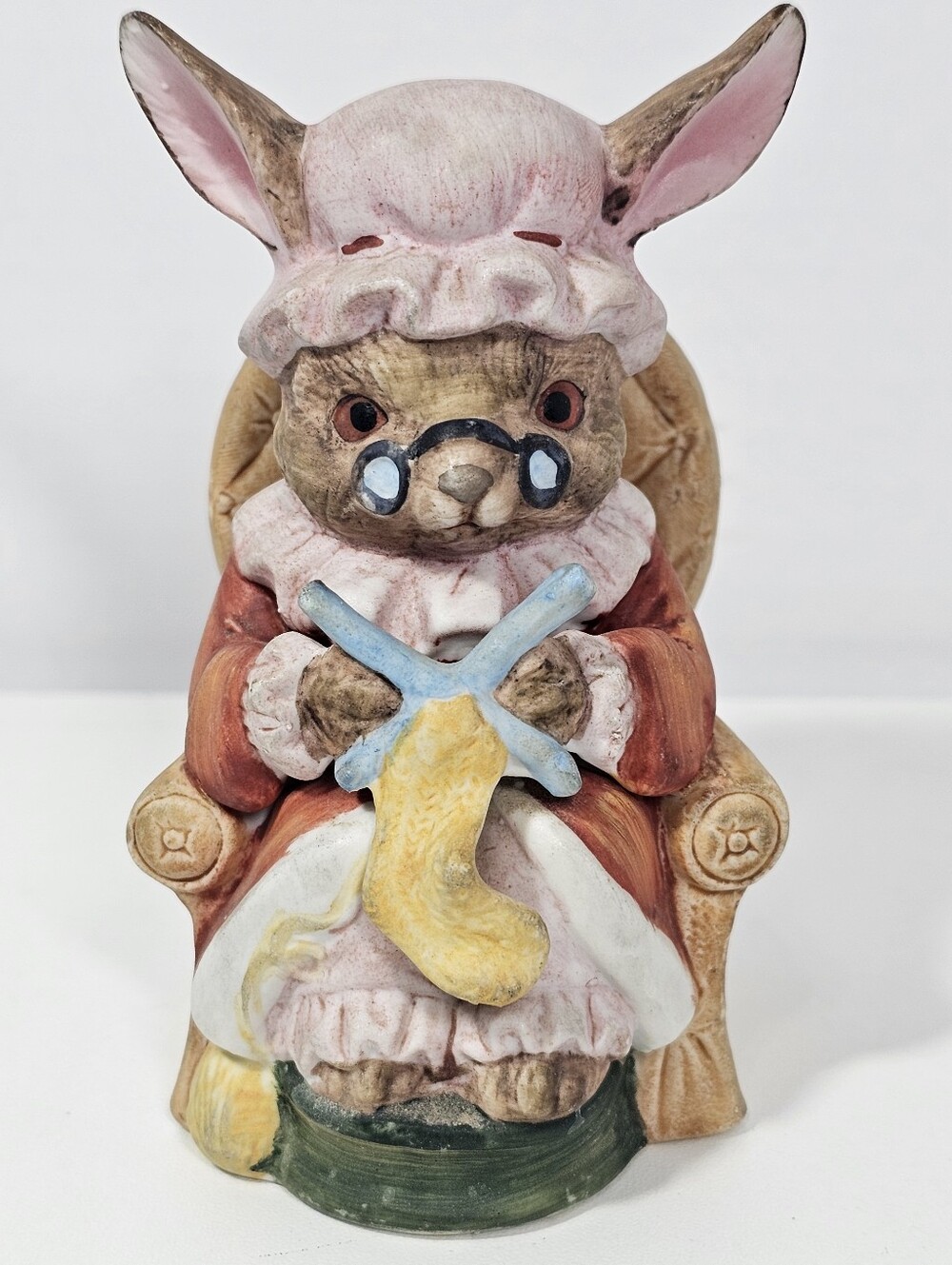 Brinn's figurine of a grandmother rabbit wearing glasses